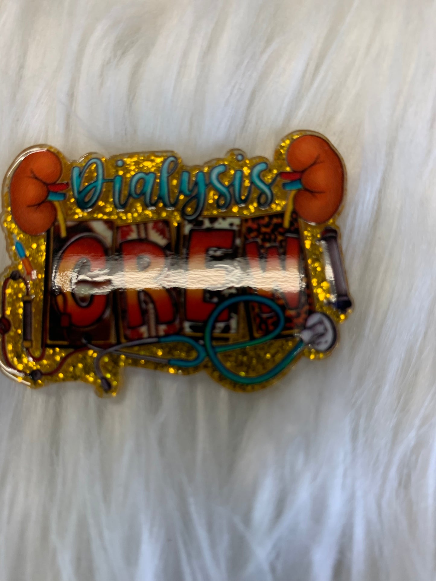 Dialysis Crew badge reel