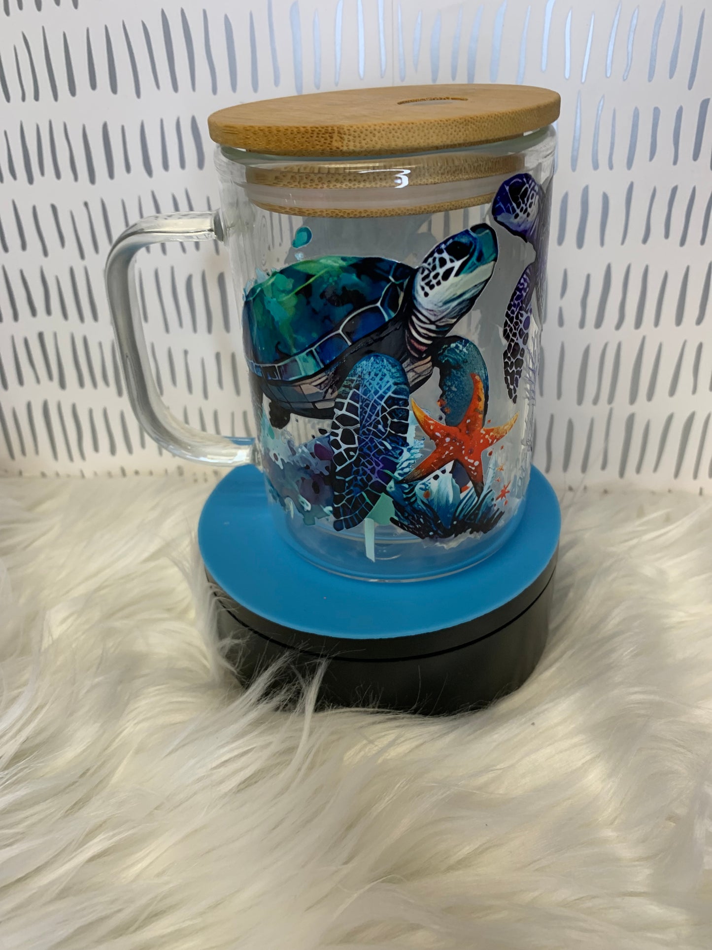 Tazas de café con forma de bola de nieve de cristal