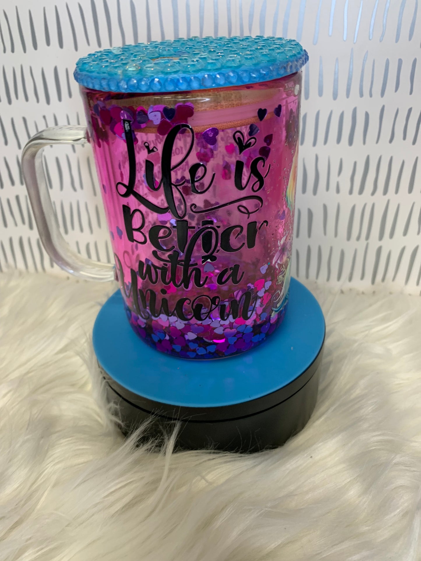 Tazas de café con forma de bola de nieve de cristal