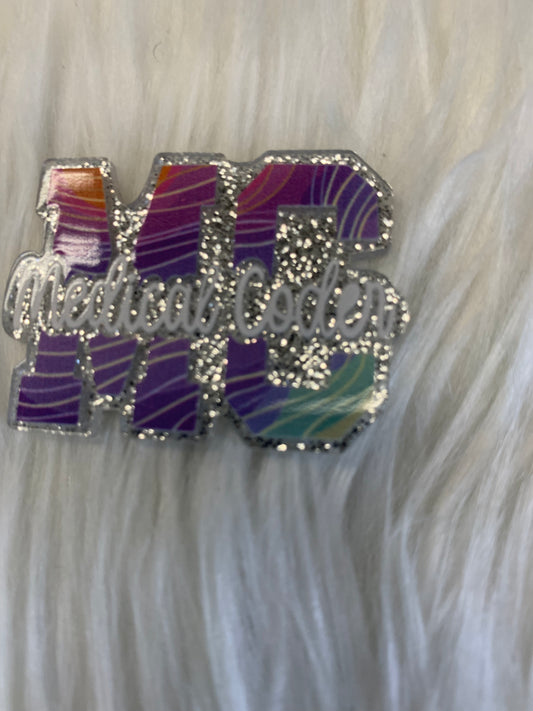 Acrylic Badge Reel  Medical Coder